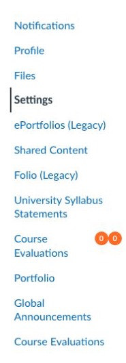 The Mercer Canvas account navigation with Settings selected